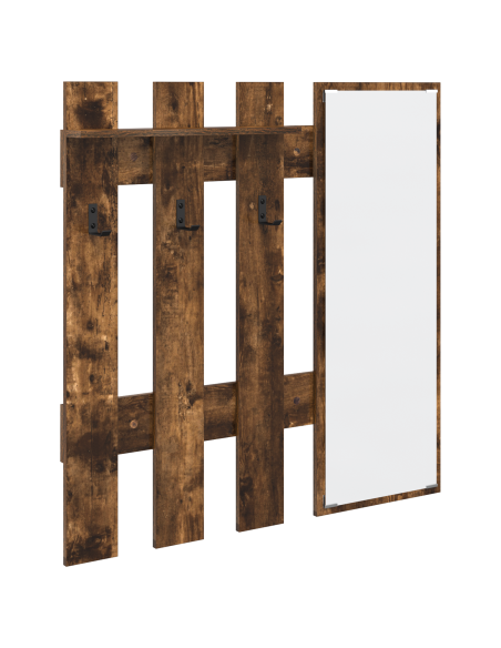 Appendiabiti a muro Rovere affumicato 100 x 10 x 100 cm