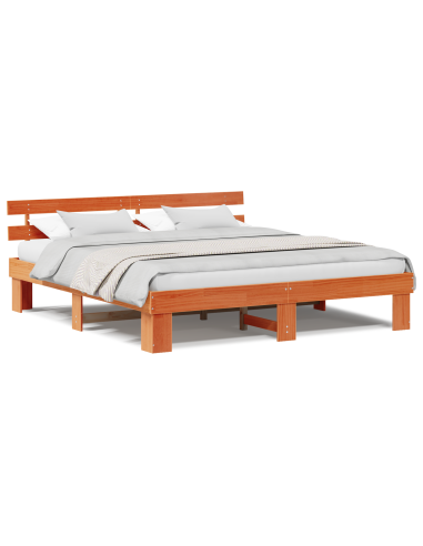 Struttura del letto Marrone cerato 180 x 200 cm Pino massello