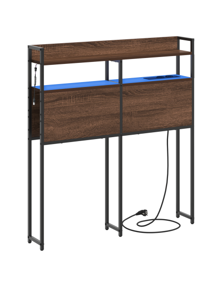 Testata contenitore Rovere marrone 90 cm Legno multistrato