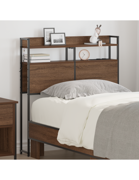 Testata contenitore Rovere marrone 90 cm Legno multistrato