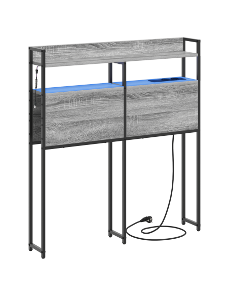 Testata contenitore Grigio sonoma 90 cm Legno multistrato