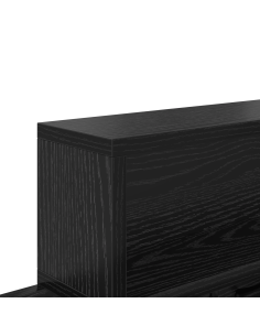 Appendiabiti a muro Rovere Nero 100 x 12 x 43,5 cm 2