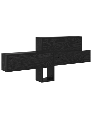Appendiabiti a muro Rovere Nero 100 x 12 x 43,5 cm