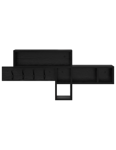 Appendiabiti a muro Rovere Nero 100 x 12 x 43,5 cm