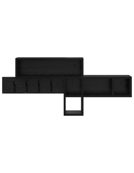 Appendiabiti a muro Rovere Nero 100 x 12 x 43.5 cm