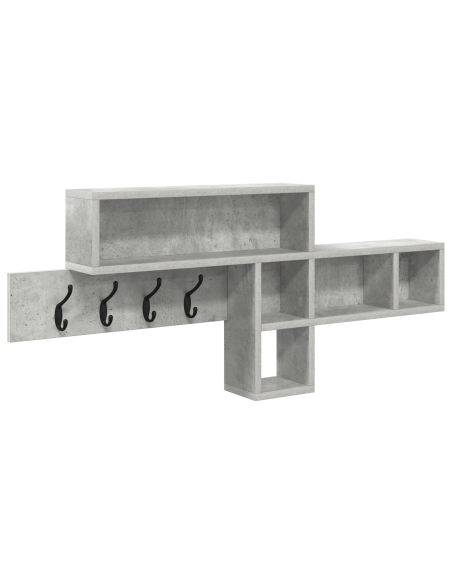 Appendiabiti a muro Grigio Cemento 100 x 12 x 43.5 cm