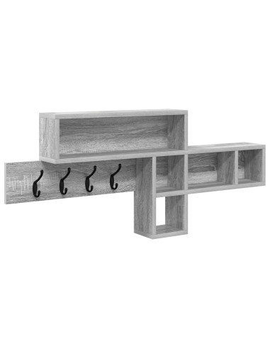 Appendiabiti a muro Grigio Sonoma 100 x 12 x 43,5 cm