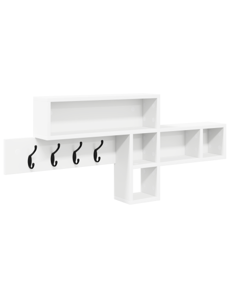 Appendiabiti a muro Bianco 100 x 12 x 43.5 cm Legno multistrato