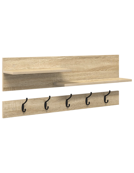 Appendiabiti a muro rovere sonoma 90 x 15 x 36 cm