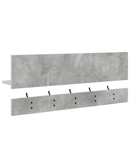 Appendiabiti a muro Grigio cemento 90 x 15 x 36 cm