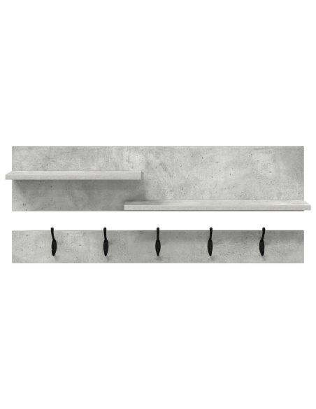 Appendiabiti a muro Grigio cemento 90 x 15 x 36 cm