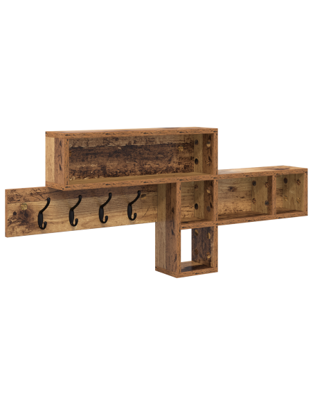 Appendiabiti a muro Legno vecchio 100 x 12 x 43,5 cm