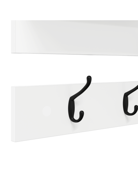Appendiabiti a muro Bianco 90 x 15 x 36 cm Legno multistrato