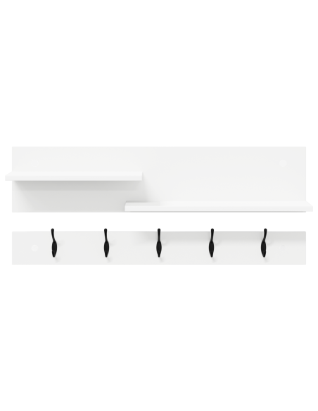 Appendiabiti a muro Bianco 90 x 15 x 36 cm Legno multistrato