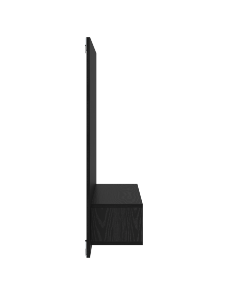 Mobile TV da Parete Rovere Nero 120 x 23.5 x 90 cm