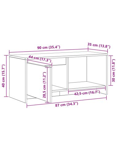 Set mobile TV Legno vecchio 90 x 35 x 40 cm Legno multistrato