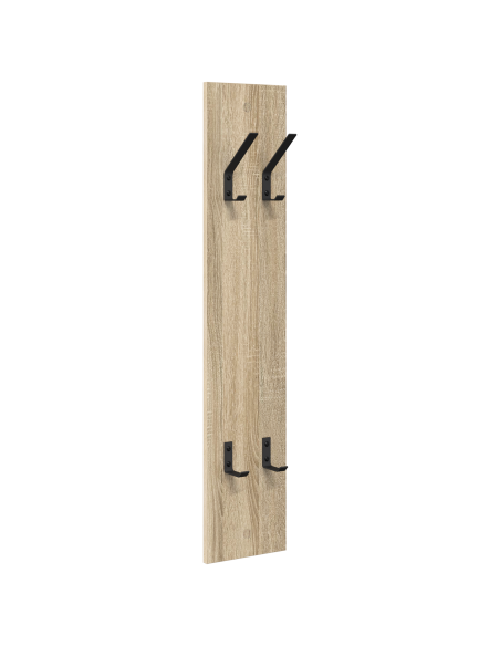 Appendiabiti a muro rovere sonoma 20 x 1.5 x 100 cm