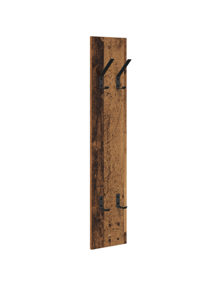 Appendiabiti a muro Legno antico 20 x 1.5 x 100 cm