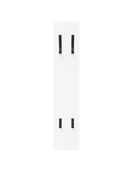 Appendiabiti a muro Bianco 20 x 1.5 x 100 cm Legno multistrato