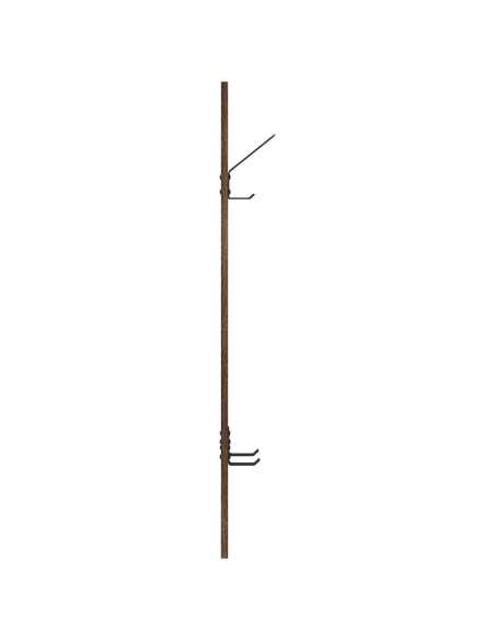 Appendiabiti a muro Rovere fumé 20 x 1,5 x 100 cm