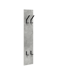 Appendiabiti a muro Grigio cemento 20 x 1,5 x 100 cm 2