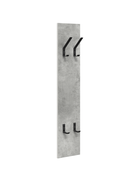 Appendiabiti a muro Grigio cemento 20 x 1.5 x 100 cm