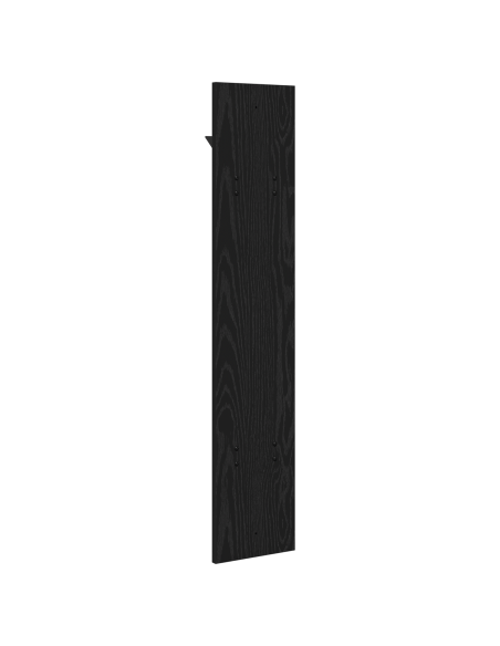 Appendiabiti a muro Rovere nero 20 x 1.5 x 100 cm
