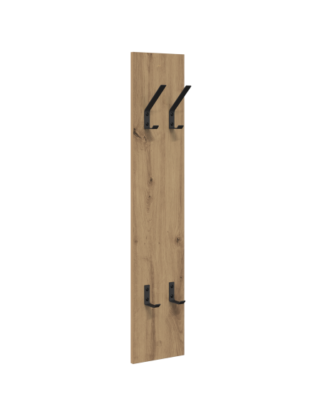 Appendiabiti a muro rovere artigianale 20 x 1.5 x 100 cm
