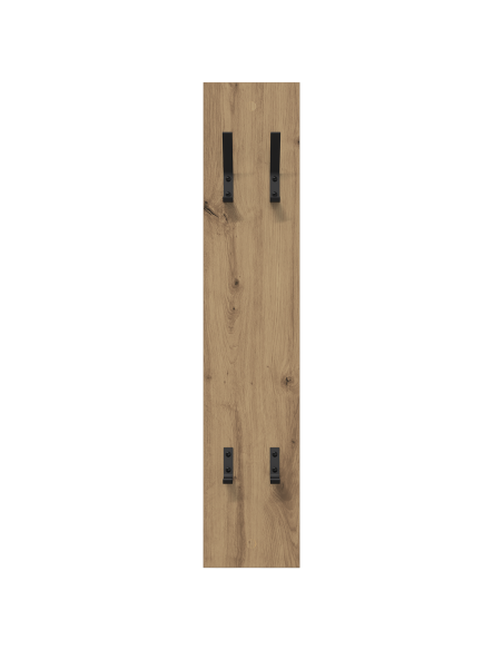 Appendiabiti a muro rovere artigianale 20 x 1.5 x 100 cm
