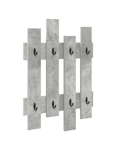 Appendiabiti a muro Grigio Cemento 60 x 3 x 82 cm