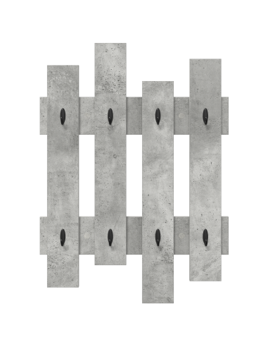 Appendiabiti a muro Grigio cemento 60 x 3 x 82 cm