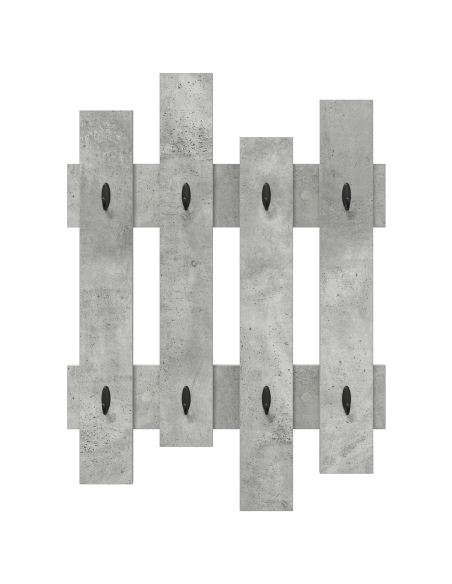 Appendiabiti a muro Grigio Cemento 60 x 3 x 82 cm