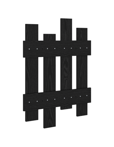 Appendiabiti a muro Rovere Nero 60 x 3 x 82 cm