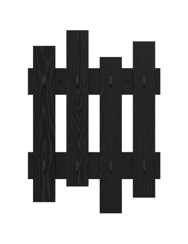 Appendiabiti a muro Rovere Nero 60 x 3 x 82 cm