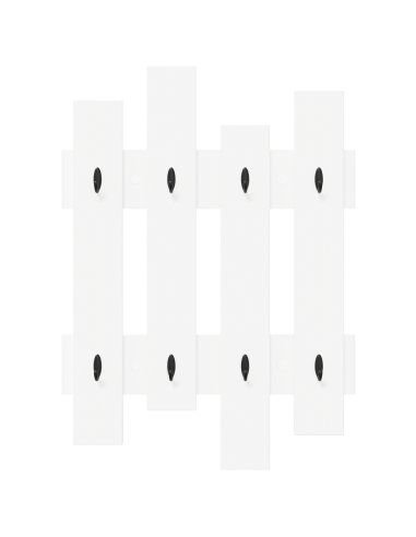 Appendiabiti a muro Bianco 60 x 3 x 82 cm Legno multistrato