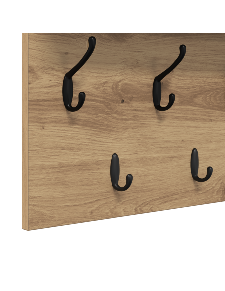 Appendiabiti a muro rovere artigianale 100 x 40 x 12 cm