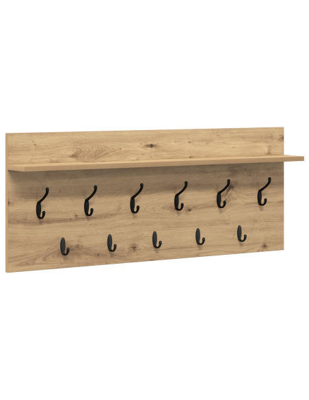 Appendiabiti a muro rovere artigianale 100 x 40 x 12 cm