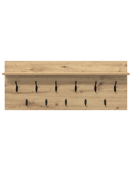 Appendiabiti a muro rovere artigianale 100 x 40 x 12 cm