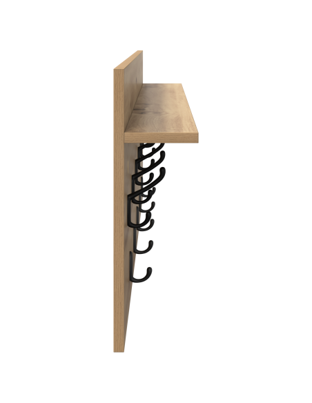 Appendiabiti a muro rovere artigianale 100 x 40 x 12 cm