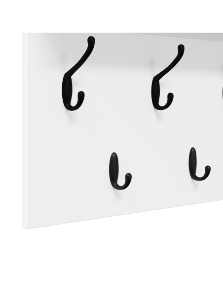 Appendiabiti a muro Bianco 100 x 40 x 12 cm Legno multistrato