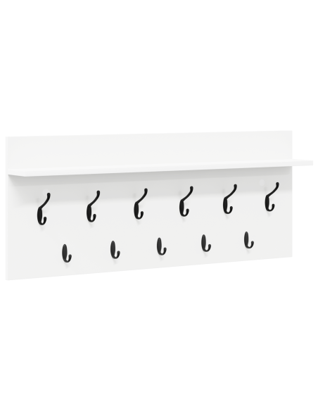 Appendiabiti a muro Bianco 100 x 40 x 12 cm Legno multistrato
