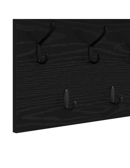 Appendiabiti a muro Rovere nero 100 x 40 x 12 cm