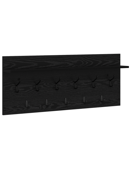 Appendiabiti a muro Rovere nero 100 x 40 x 12 cm