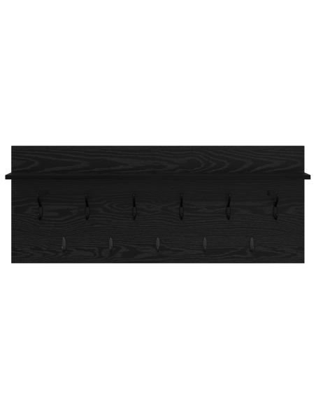 Appendiabiti a muro Rovere nero 100 x 40 x 12 cm