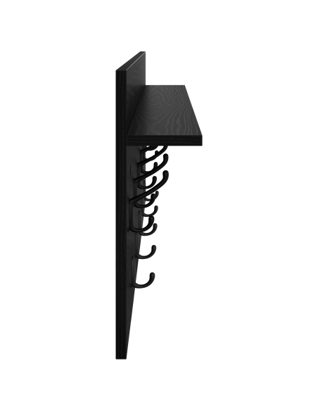 Appendiabiti a muro Rovere nero 100 x 40 x 12 cm