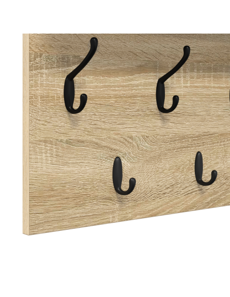 Appendiabiti a muro rovere sonoma 100 x 40 x 12 cm