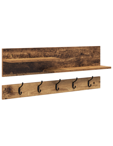 Appendiabiti a muro Legno vecchio 90 x 15 x 36 cm