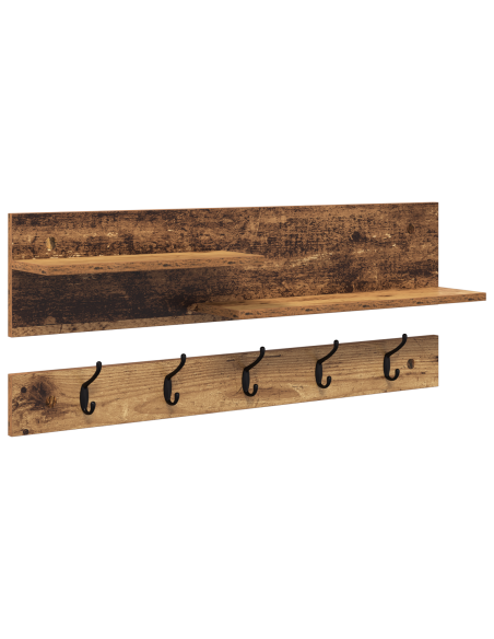 Appendiabiti a muro Legno antico 90 x 15 x 36 cm