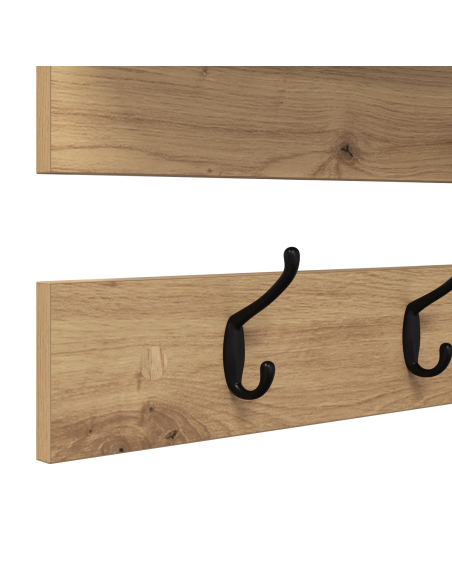 Appendiabiti a muro rovere artigianale 90 x 15 x 36 cm