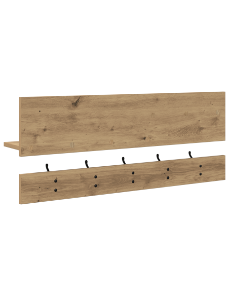 Appendiabiti a muro rovere artigianale 90 x 15 x 36 cm